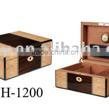 Luxury Wooden Cigar Box and Cigar Humidor