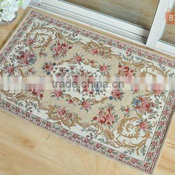 Hot sale chenille acrylic jacquard floor carpets bedroom carpets