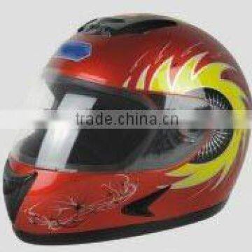 Red alternating with yellow motorcycle helmets /Sport Racing Full Helmets