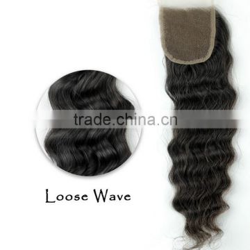 Wholesale Virgin Remy Human Loose wave Brazilian Cheap Lace Hair Closure