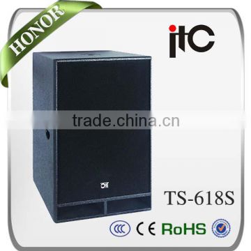 ITC TS-618S 600W 8ohm 18mm Plywood Enclosure Conference Room Used 18 inch Subwoofers for Sale