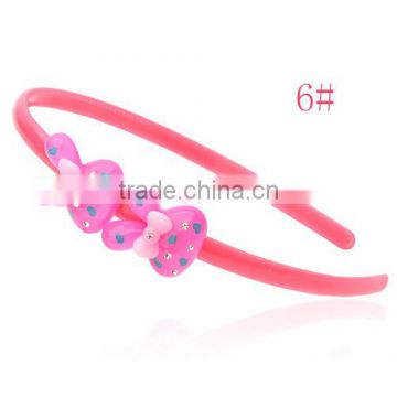 2015 New lovely kids colorful plastic hair bands