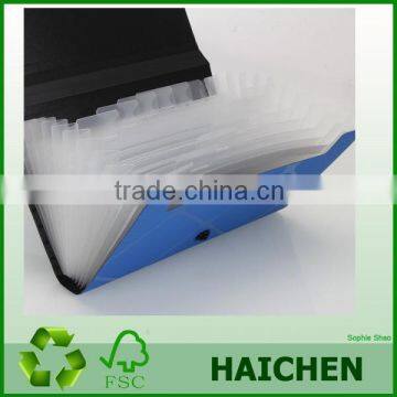 7.09" X 4.41" Haichen13 Pockets Plastic Expanding File Box Document Case Bag for Office (Blue) photo-6