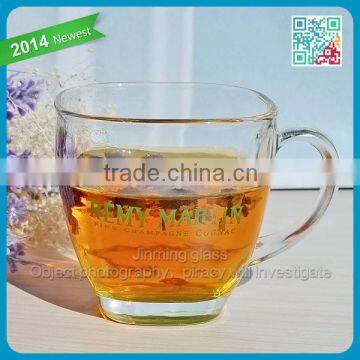 square bottom glass cheap chinese tea cup colored bottom promotional cup wholesale