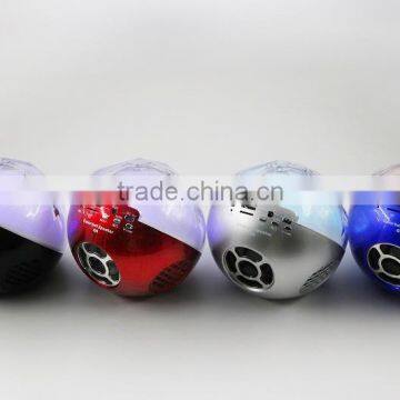 Hottest Top Quality 2016 Music Mini Bluetooth Speaker With FM Radio,LED Light, TF Card Support