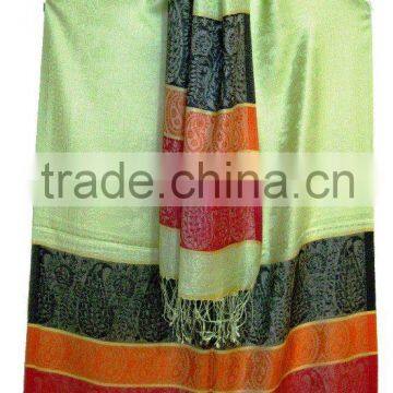 Multi colour Stripe Jacquard Woven Scarf