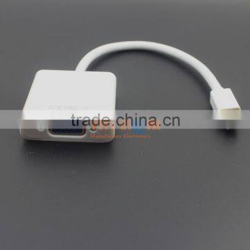 New Brand Good Mini DisplayPort Display Port DP To VGA Adapter Cable for Apple MacBook Air Pro iMac Mac Mini Adapter Cable White