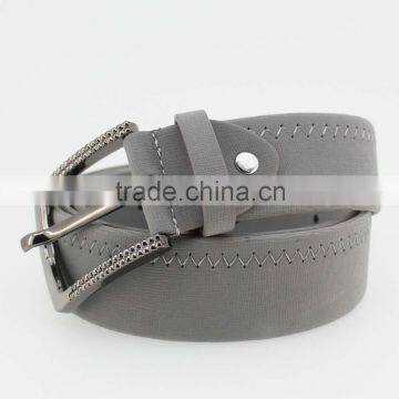 2015 NEW Designer Reversible Wide Grey PU Leather Belt Man Jeans Belt photo-5