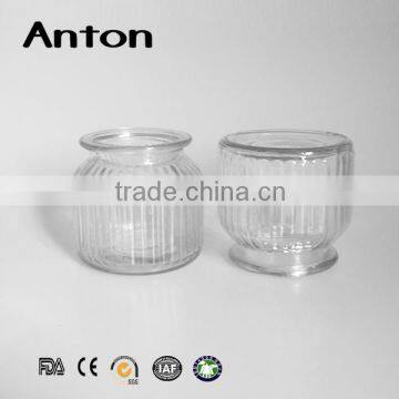 Clear Glass Candle Holder Centerpieces for Christmas photo-3