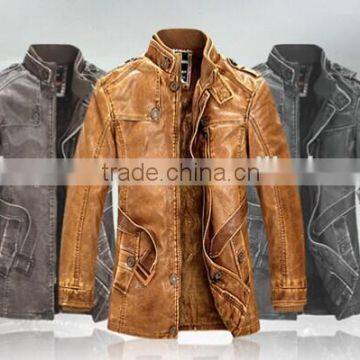 Winter Yellow leather jackets for men 100% pure Sheep skin,Blue Valentine Ryan Gosling 100% Real Leather Jacket For Men