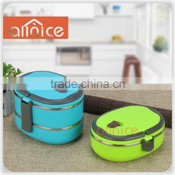 1-2 layer Korean Style thermos stainless steel lunch box with lock