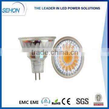 High effective COB led spotlight 5w MR16/ G5.3 glass lens 38 degree dimmable cob led spotlight