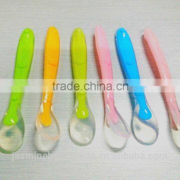 High Quality BPA Free Durable& Flexible silicone baby Feeding spoon