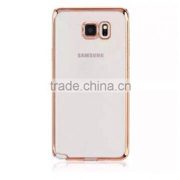 Wholesale Luxury Ultra Thin Transparent Soft Chrome Electroplating TPU Case for Samsung Galaxy Note 5 photo-4