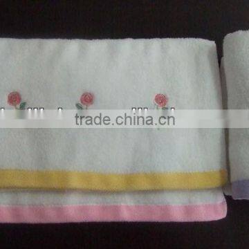 100% cotton solid color plain hand-embroidered tea towel