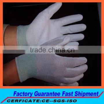 Cheap Electronic assembly esd glove Automotive assembly esd glove Small parts handling esd pu palk fit glove glove for work