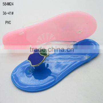 Candy color women's PVC jelly flip flops