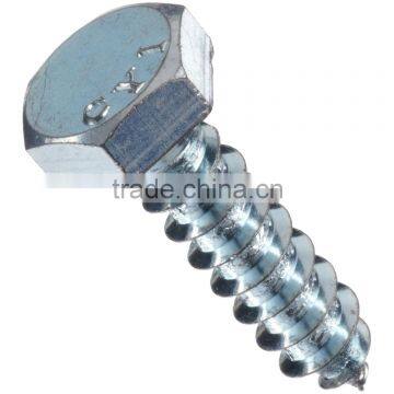 Zinc Plated Steel Lag Bolt, Hex Head, 1/2", 2-1/2" Length