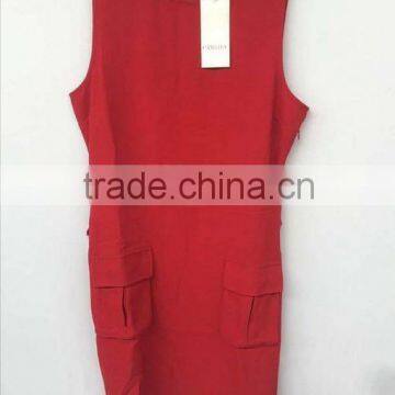 Lady's crepe backless belted dress