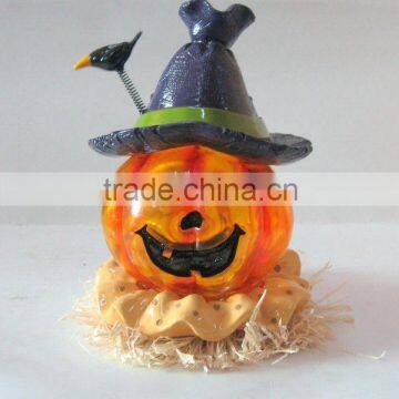 Polyresin halloween pumpkin solar light decorations craft