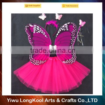 2016 New arrval wholesale girls party fairy butterfly wings costume