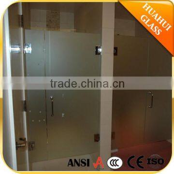 Chrome Hardware Frameless Shower Door 3/8" Clear Glass