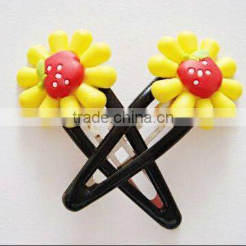 flower cartoon children hair clip