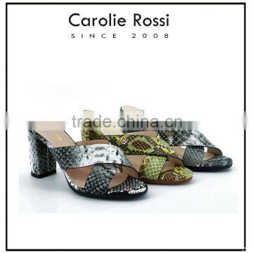 buy shoes direct from china snake skin medium heel ladies sandals slipper beach