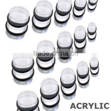 Clear Acrylic O-Ring Plugs