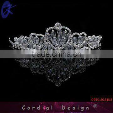 2013 Fashion Design Wedding Accessories White Rhinestone Hair Comb Alloy Tiaras Crowns