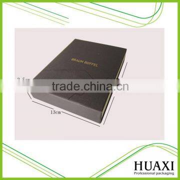 Custom size black coated paper drawer box for gift packing