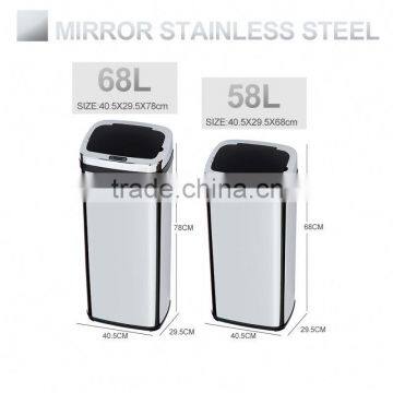 8 10 13 Gallon Infrared Touchless Dustbin Stainless Steel Waste Bin Dustbin/waste Bin/garbage Can for Hotel SD-007 photo-4