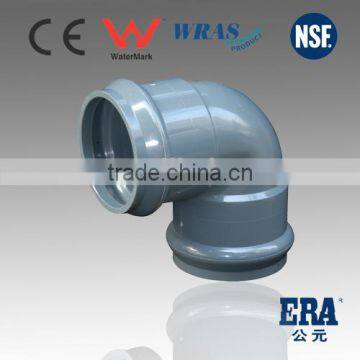 ERA pvc pressure rubber ring fittings PVC Gasket fittings 90 degree elbow