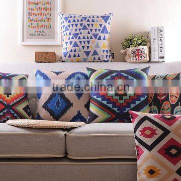 linen/cotton separable cushion cover with invisiable zipper chervon design pillow case