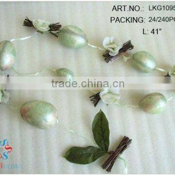 2014 Hot Sale Artificial Polyster 41" Flower& Egg Garland For Christmas And Home Decoration