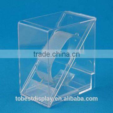 clear wholesale single acrylic watch box/acrylic watch display/watch holder China factory