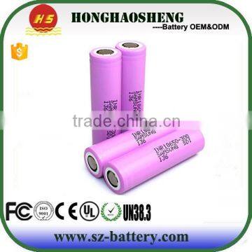 In stock!Samsung Vapor batteries 18650 3000mah Samsung 30Q INR18650 3.6v 15amp lithium ion rechargeable battery 30Q