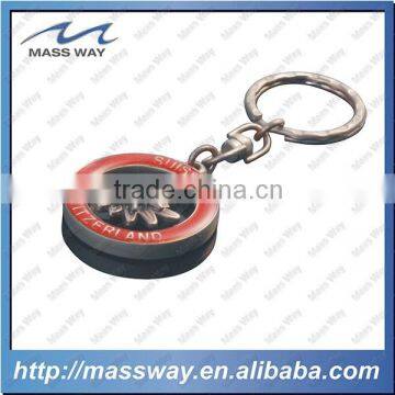 souvenir fashion 3D flower shape custom metal keychain