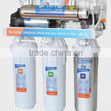 RO water filter system for drinking water with UV lamp