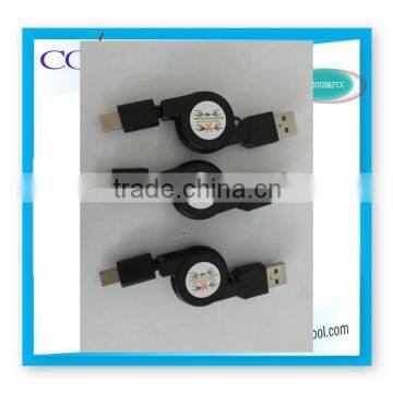 Retractable type c cable