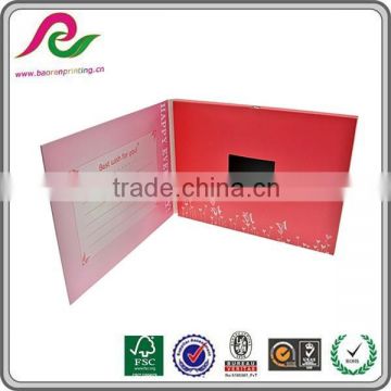 high quality promotion video greeting card /invitation lcd video greeting card