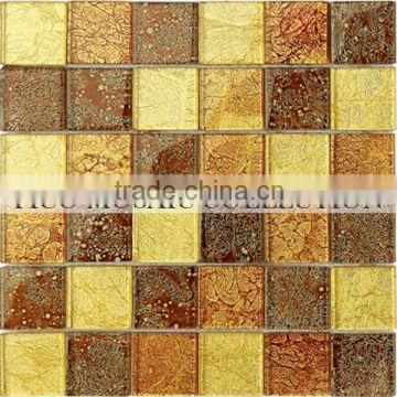 FICO NEW ARRIVAL gold leaf glass mosaic tile GP4827