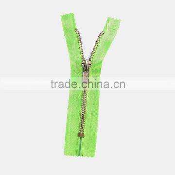 NO.3 METAL ZIPPER Y GOLD BRASS TEETH CE RIBBON TAPE