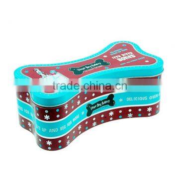 Custom metal candy tin box Wholesale Bone Shape Tin Box