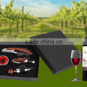 Promotional New Design High Quality paper box Wine Gift Box, Luxury Wine Opener Tool Gift Set with paper box packed