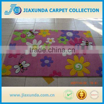 Flower design high quality elegant kids rug with best price