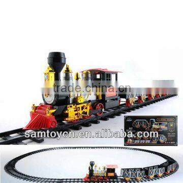 Battery operated classic toy train with smoke