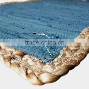 RTHDM-4 Multi Uses Indian Ethnic Cheap Handmade Jaipur Traditional Cotton Jute Material Home Decor Door Mats Manufacturers photo-4