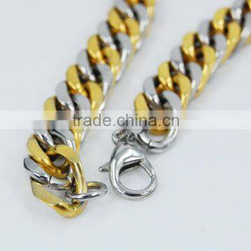 Variety color chain necklace stainless steel curb chain for man