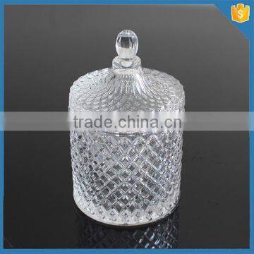 LXHY-J003 Cylinder crystal glass candle jars